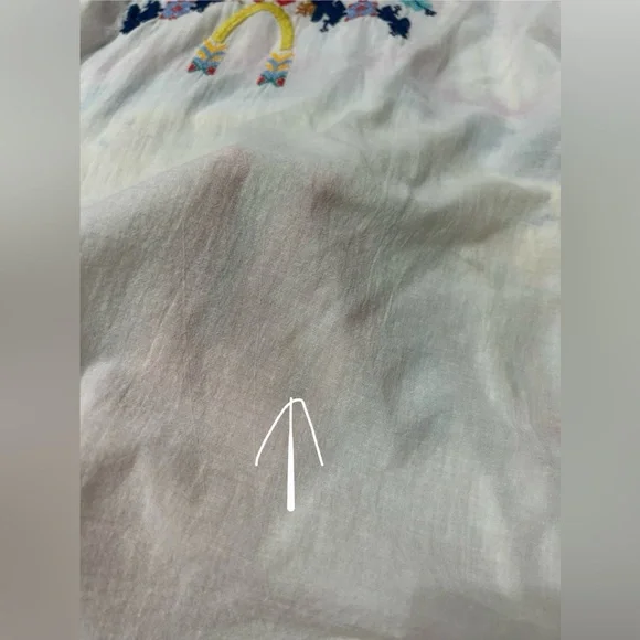 Johnny Was Biya Tunic Blouse Sz S Bohemian Embroidered Colorful Peasant Festival